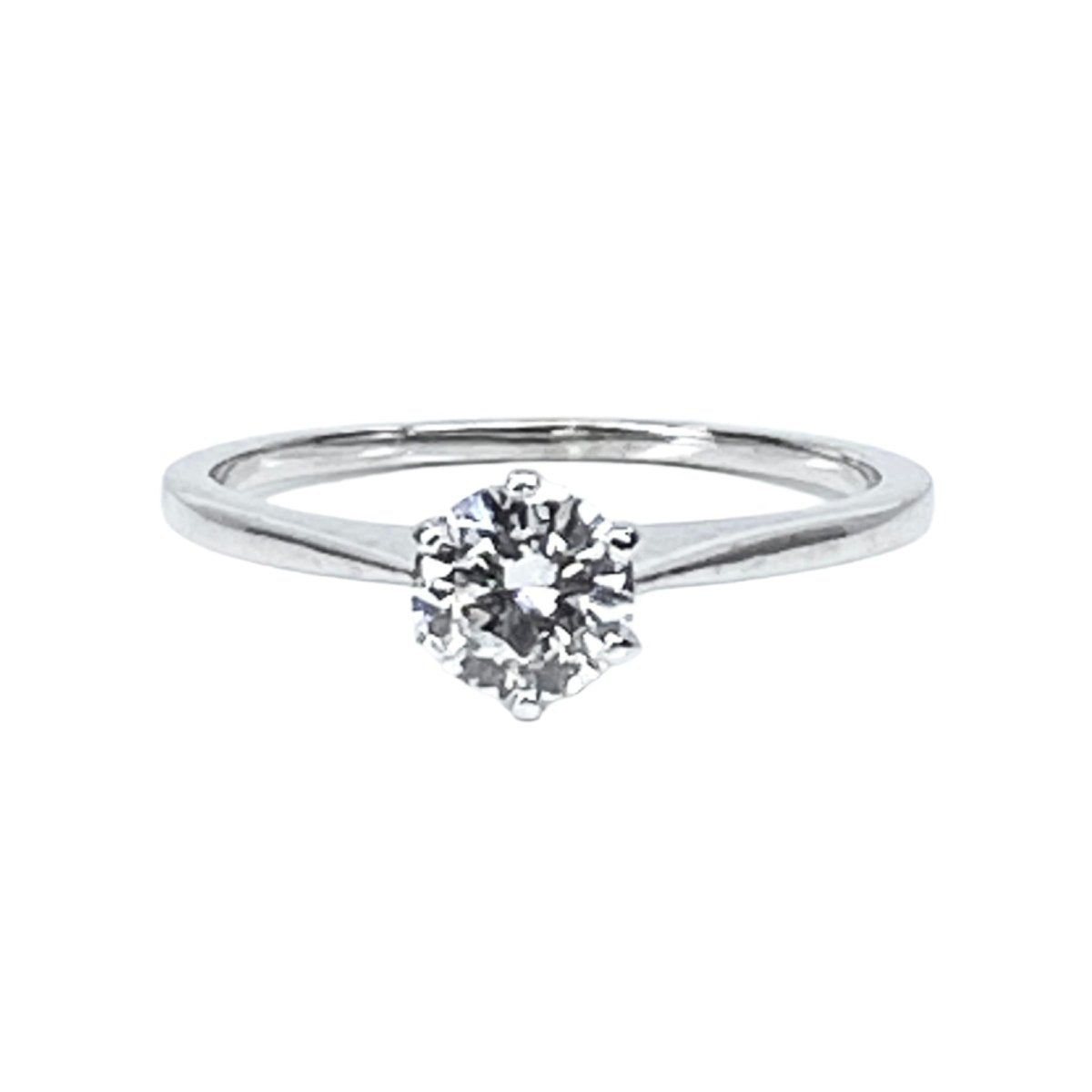 Bague solitaire en or blanc et diamant - Castafiore