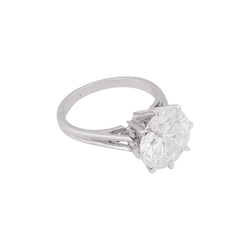 Bague Solitaire en or blanc et diamant - Castafiore