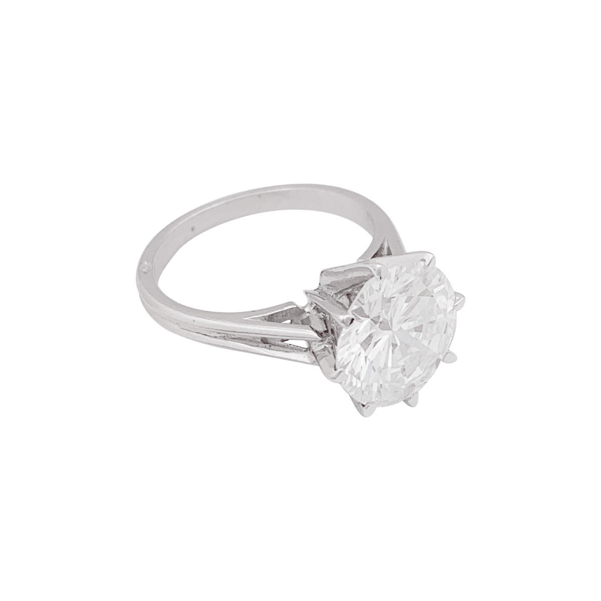 Bague Solitaire en or blanc et diamant - Castafiore