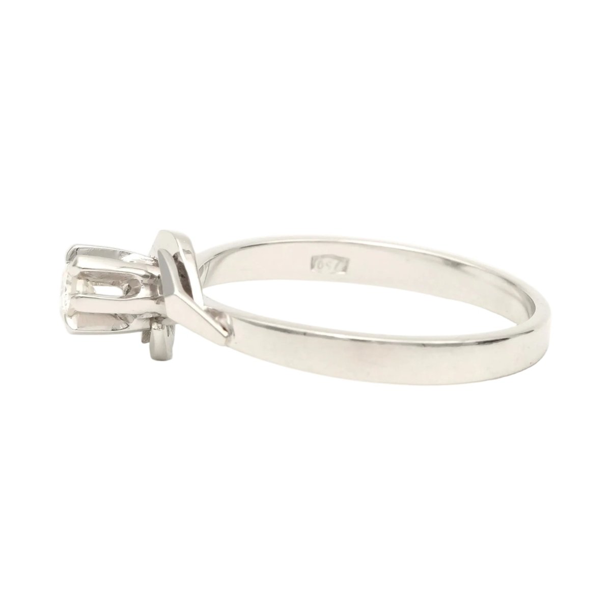Bague Solitaire en or blanc et diamant - Castafiore