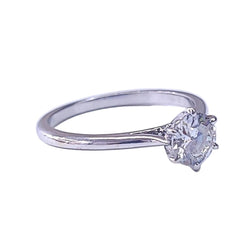 Bague Solitaire en or blanc et diamant - Castafiore