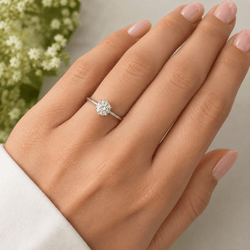Bague Solitaire en or blanc et diamant - Castafiore