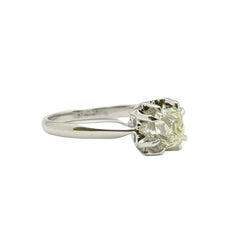Bague Solitaire en or blanc et diamant - Castafiore