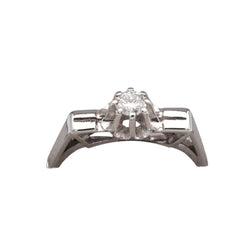 Bague Solitaire en or blanc et diamant - Castafiore