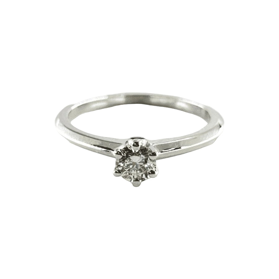 Bague Solitaire en or blanc et diamant - Castafiore