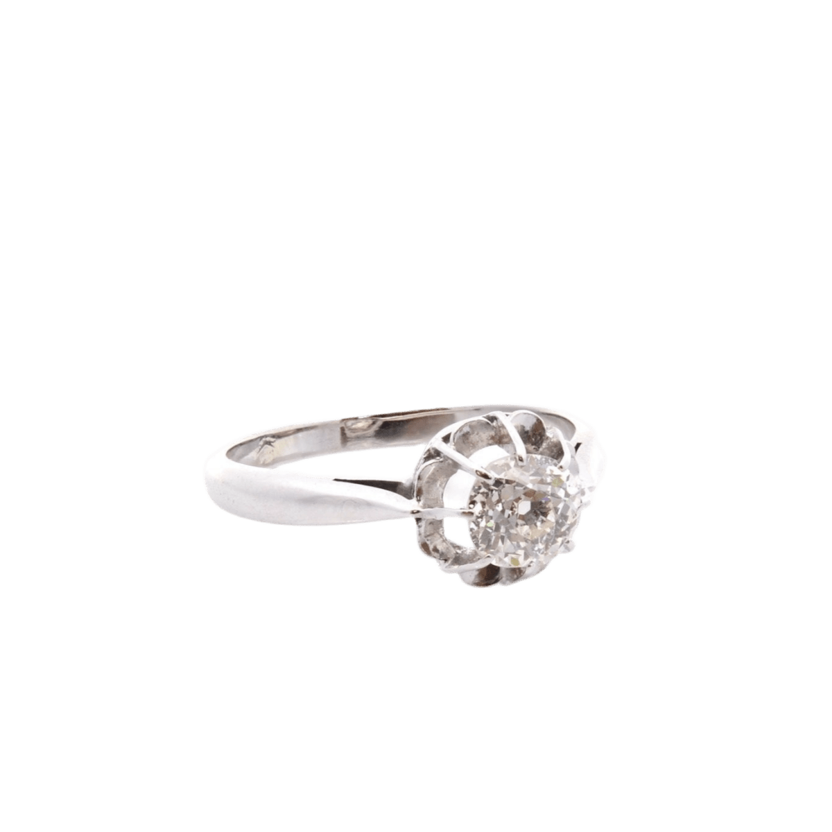 Bague Solitaire en or blanc et diamant - Castafiore