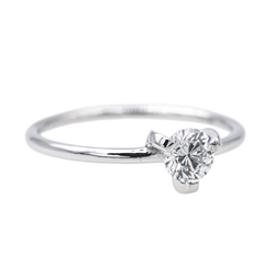 Bague Solitaire en or blanc et diamant - Castafiore