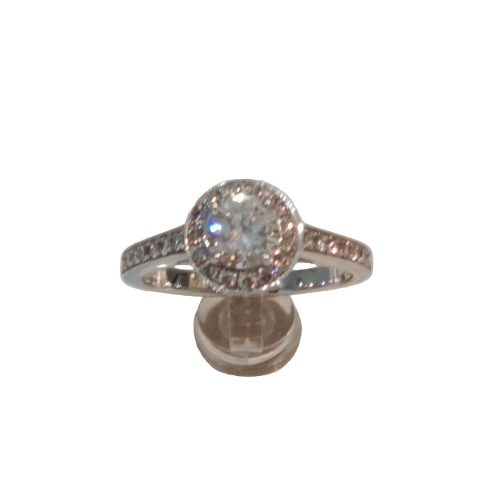 Bague Solitaire en or blanc et diamant - Castafiore