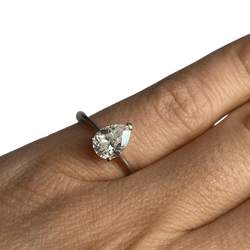 Bague Solitaire en or blanc et diamant - Castafiore