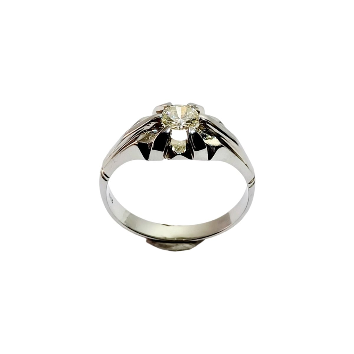 Bague Solitaire en or blanc et diamant - Castafiore