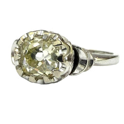 Bague Solitaire en or blanc et diamant - Castafiore