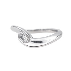 Bague Solitaire en or blanc et diamant - Castafiore