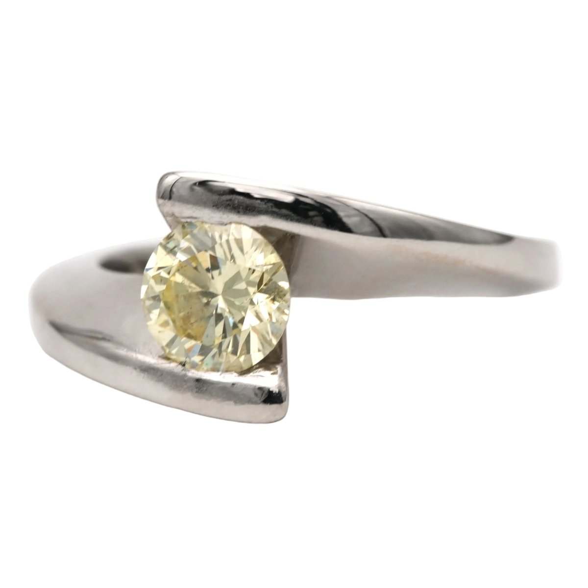 Ring Solitaire in white gold and diamond