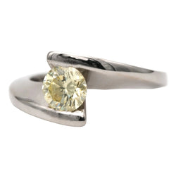 Ring Solitaire in white gold and diamond