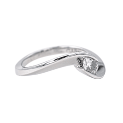 Bague Solitaire en or blanc et diamant - Castafiore