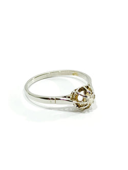 Bague Solitaire en or blanc et diamant - Castafiore