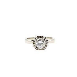 Bague Solitaire en or blanc et diamant - Castafiore