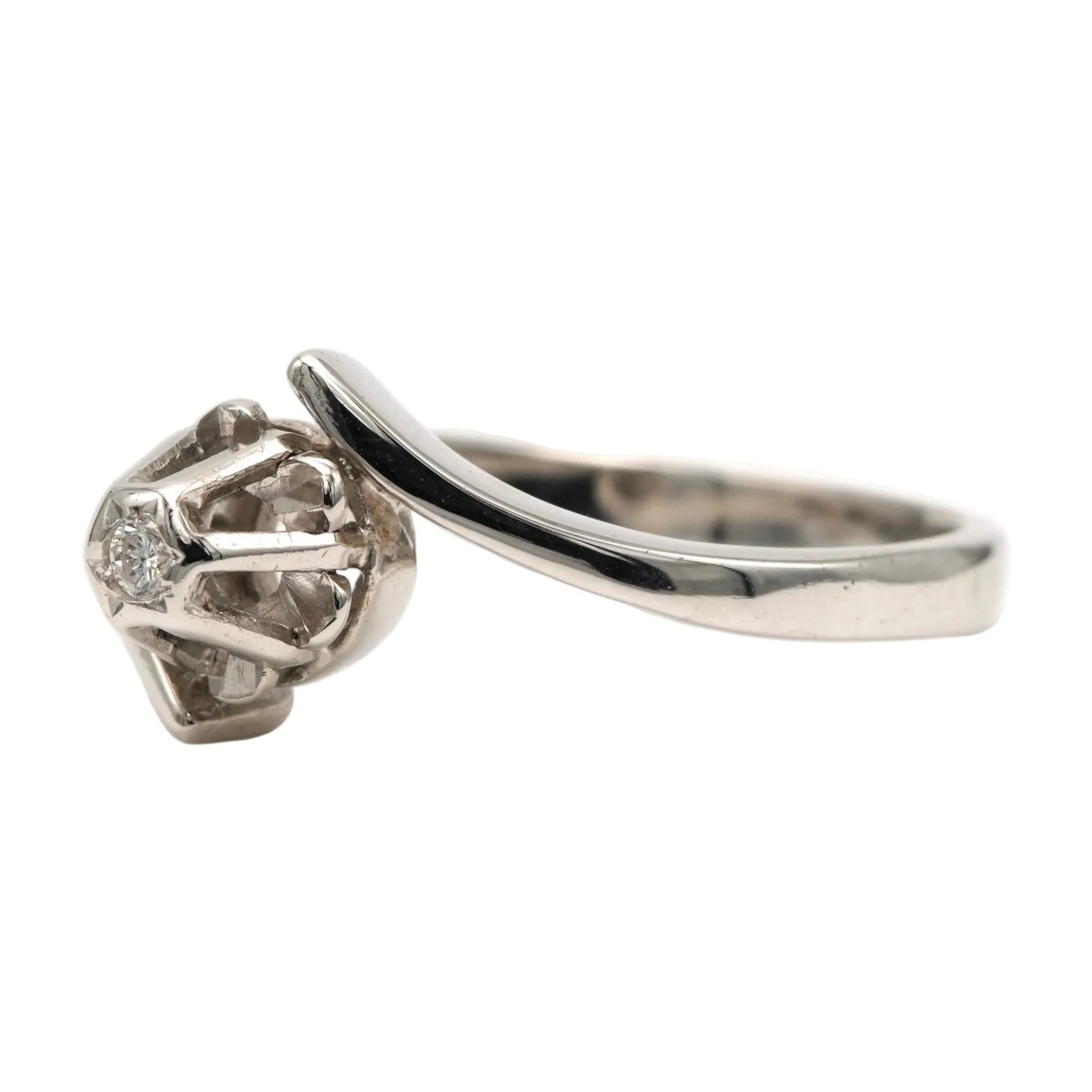 Bague Solitaire en or blanc et diamant - Castafiore