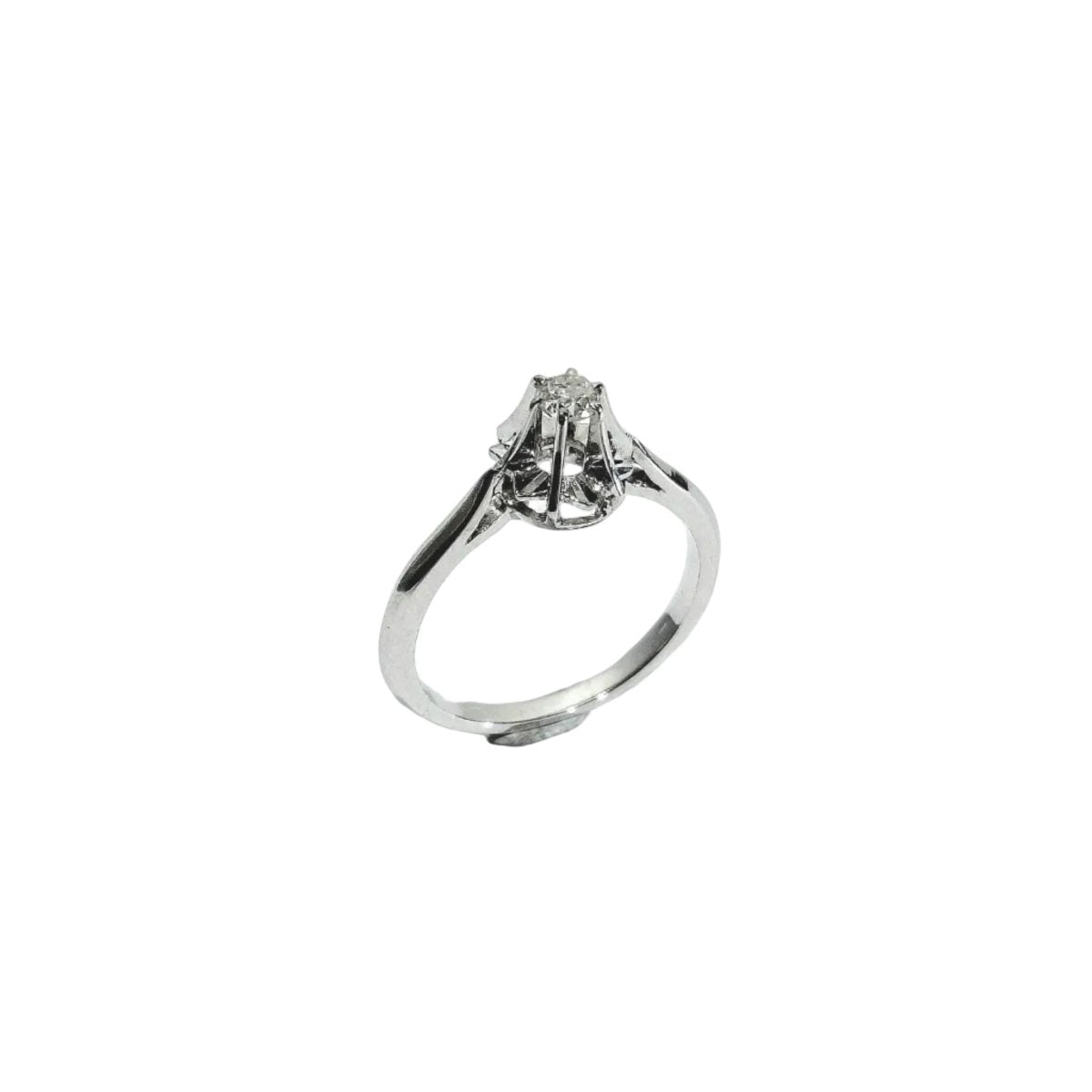Bague Solitaire en or blanc et diamant - Castafiore
