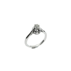 Bague Solitaire en or blanc et diamant - Castafiore