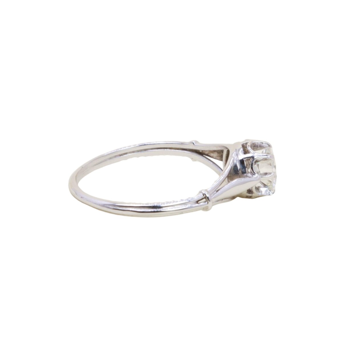 Bague Solitaire en or blanc et diamant - Castafiore