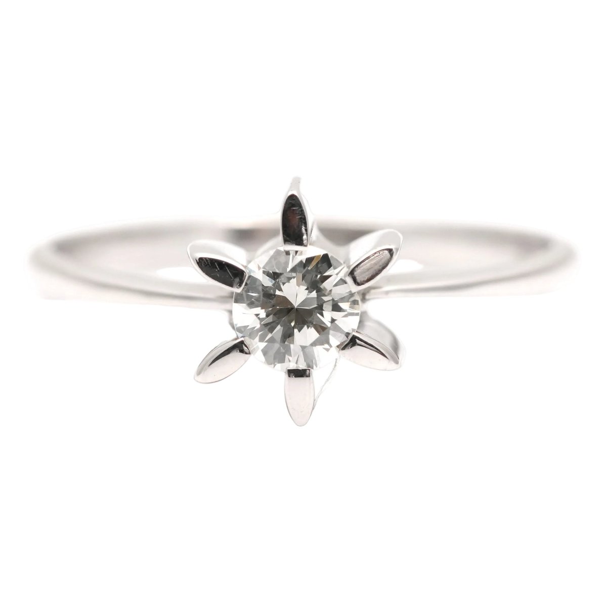 Bague Solitaire en or blanc et diamant - Castafiore