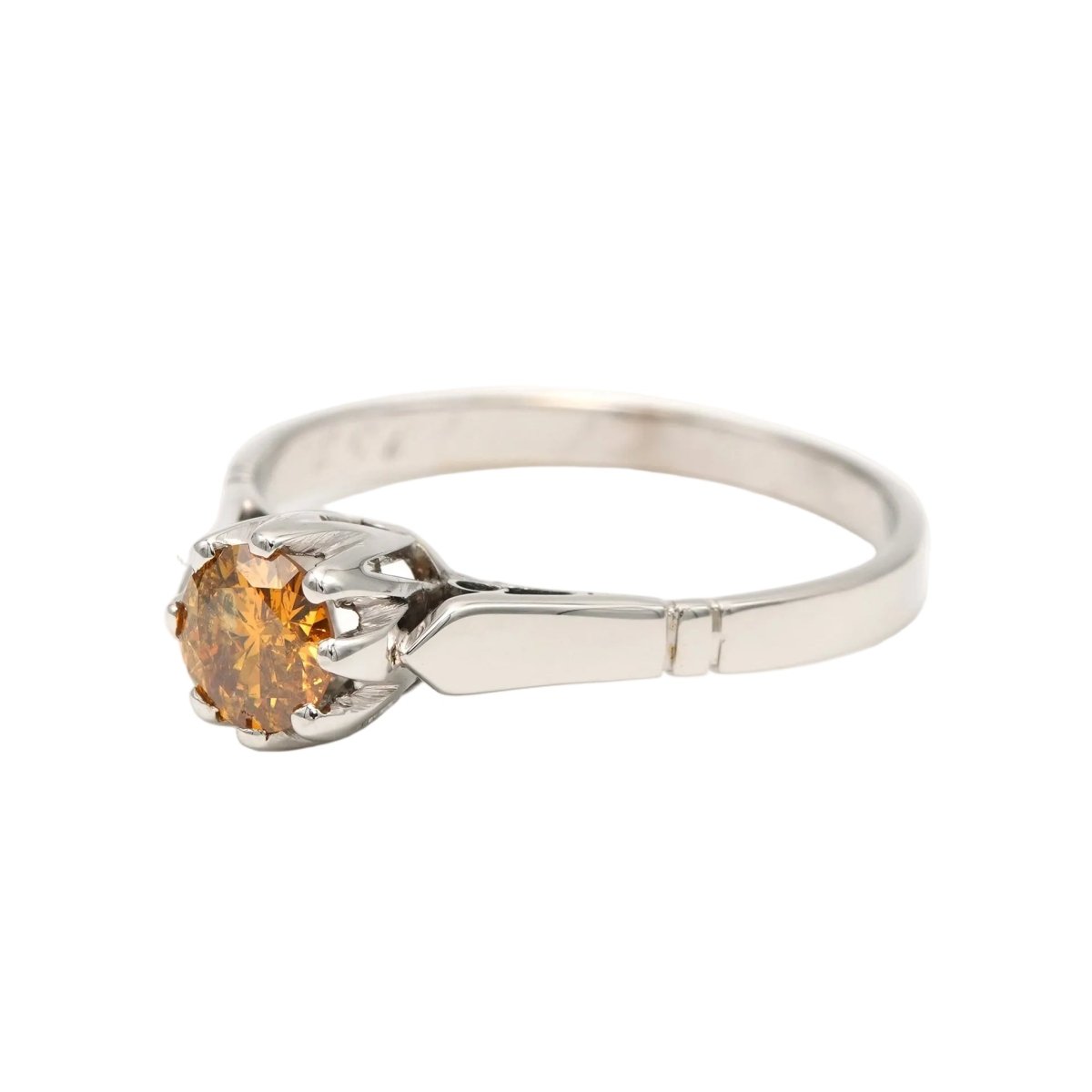 Bague Solitaire en or blanc et diamant - Castafiore
