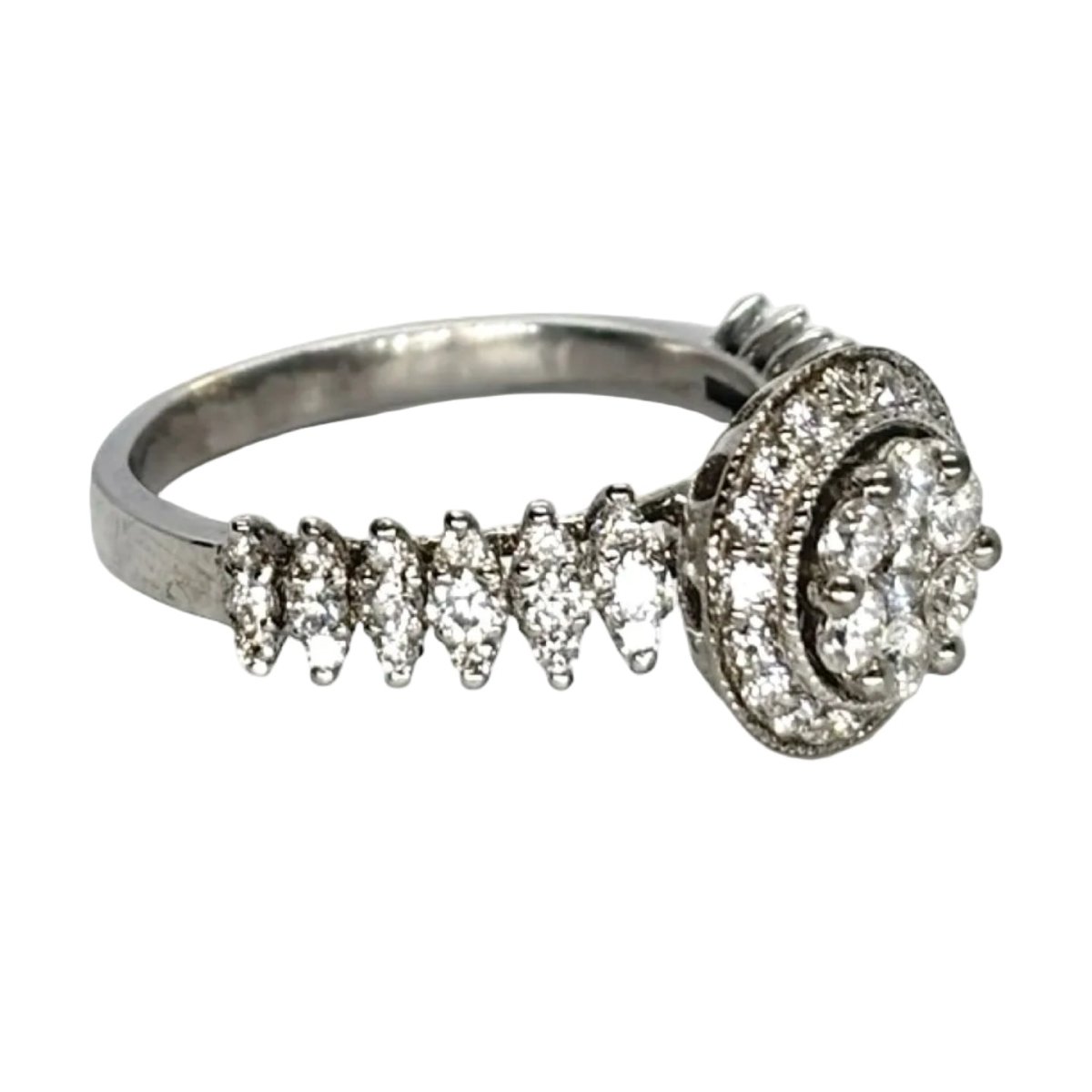 Bague Solitaire en or blanc et diamant - Castafiore