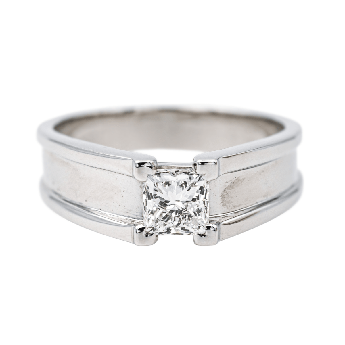 Bague Solitaire en or blanc et diamant - Castafiore