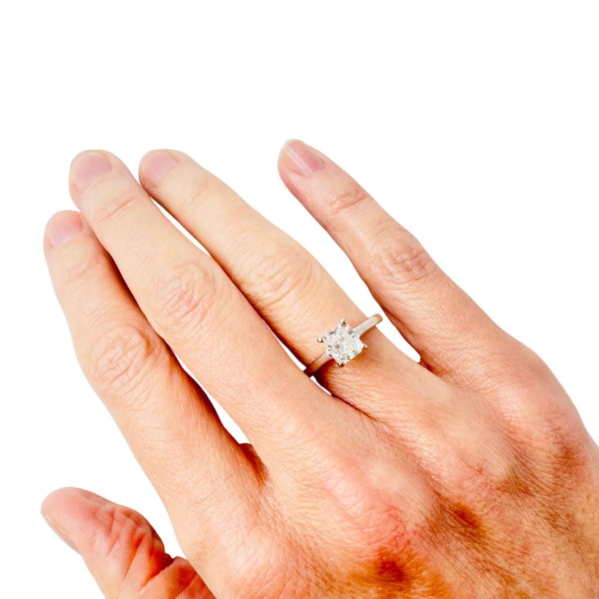 Bague Solitaire en or blanc et diamant - Castafiore