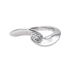 Bague Solitaire en or blanc et diamant - Castafiore