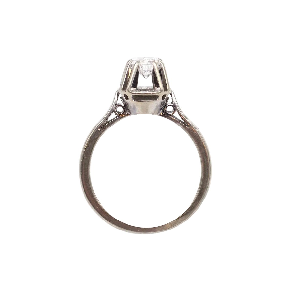 Bague Solitaire en or blanc et diamant - Castafiore