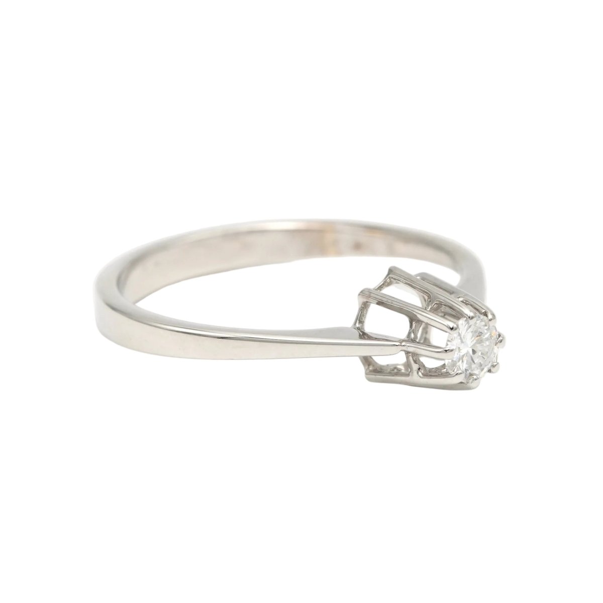 Bague Solitaire en or blanc et diamant - Castafiore