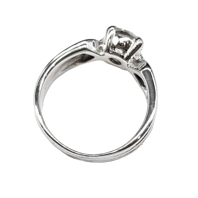 Bague Solitaire en or blanc et diamant - Castafiore