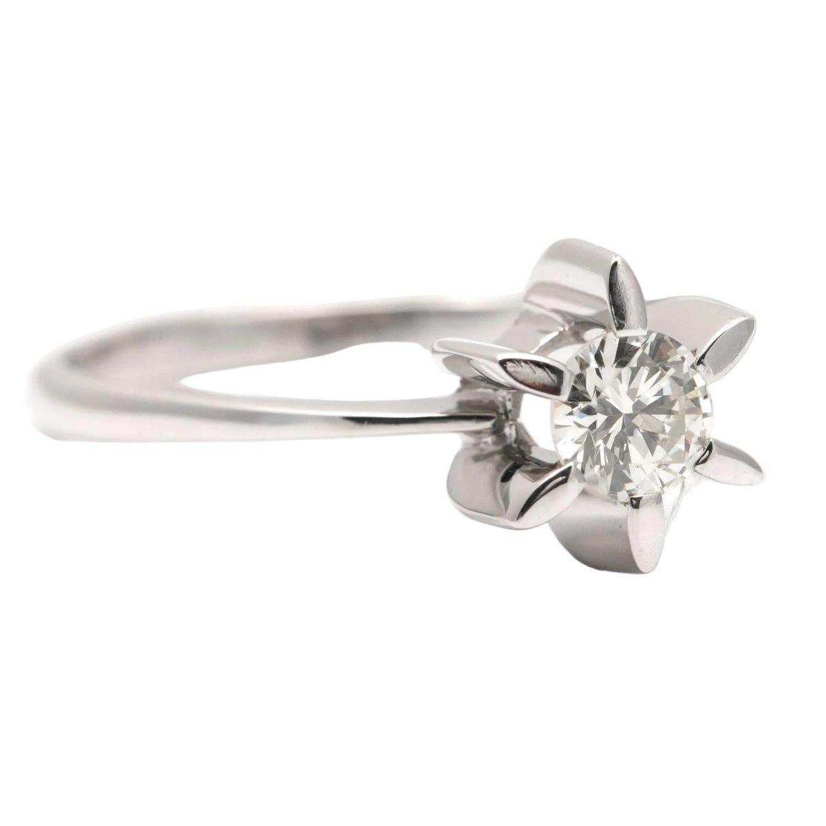 Bague Solitaire en or blanc et diamant - Castafiore