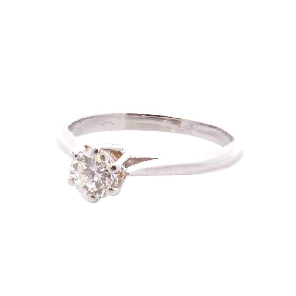 Bague Solitaire en or blanc et diamant - Castafiore
