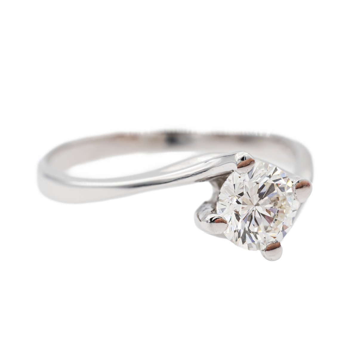 Bague Solitaire en or blanc et diamant - Castafiore