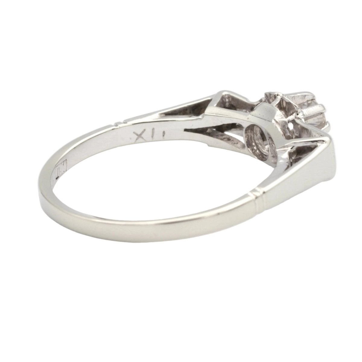 Bague Solitaire en or blanc et diamant - Castafiore
