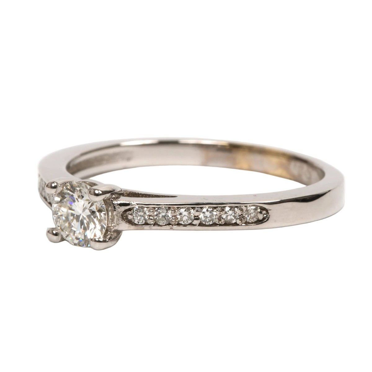 Bague Solitaire en or blanc et diamant - Castafiore