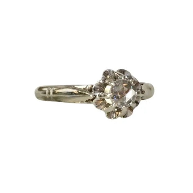 Bague Solitaire en or blanc et diamant - Castafiore