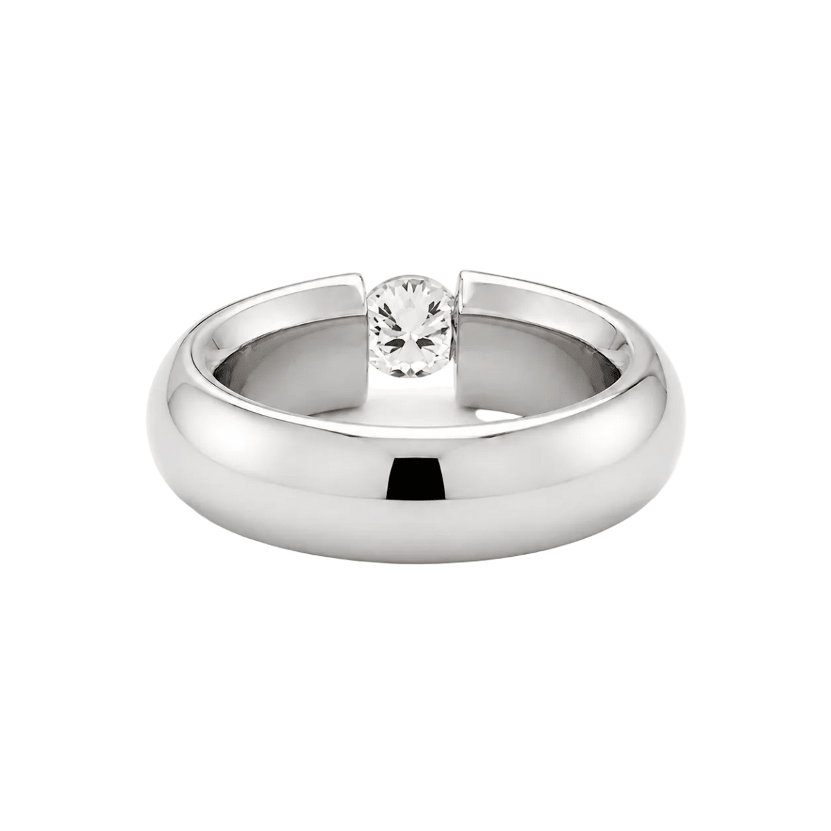 Bague Solitaire en or blanc et diamant - Castafiore