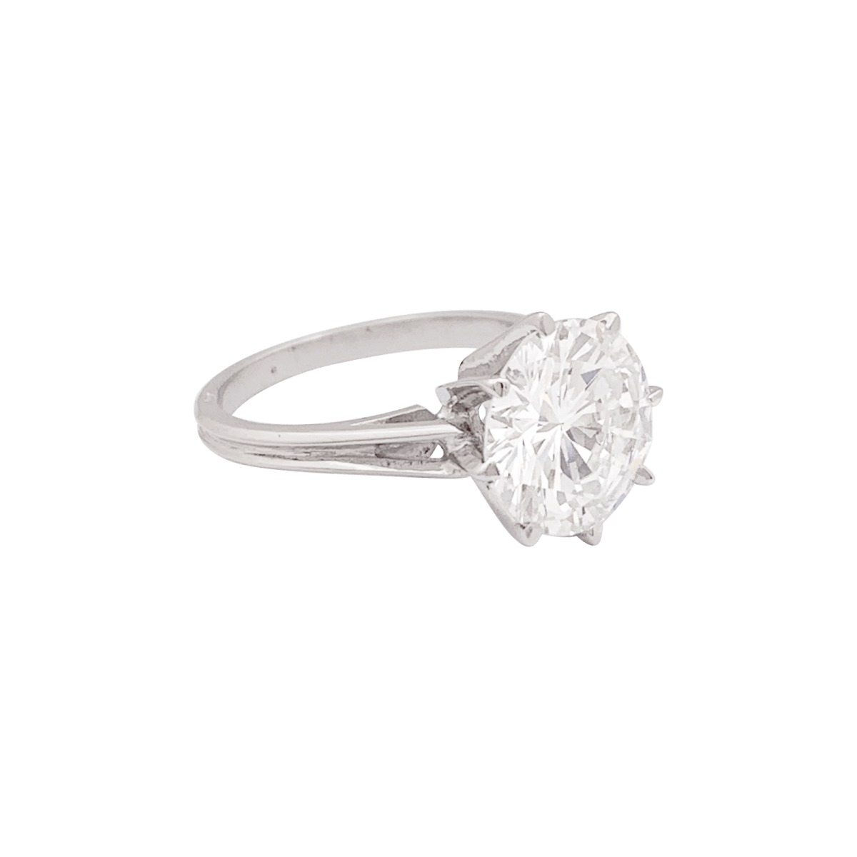 Bague Solitaire en or blanc et diamant - Castafiore