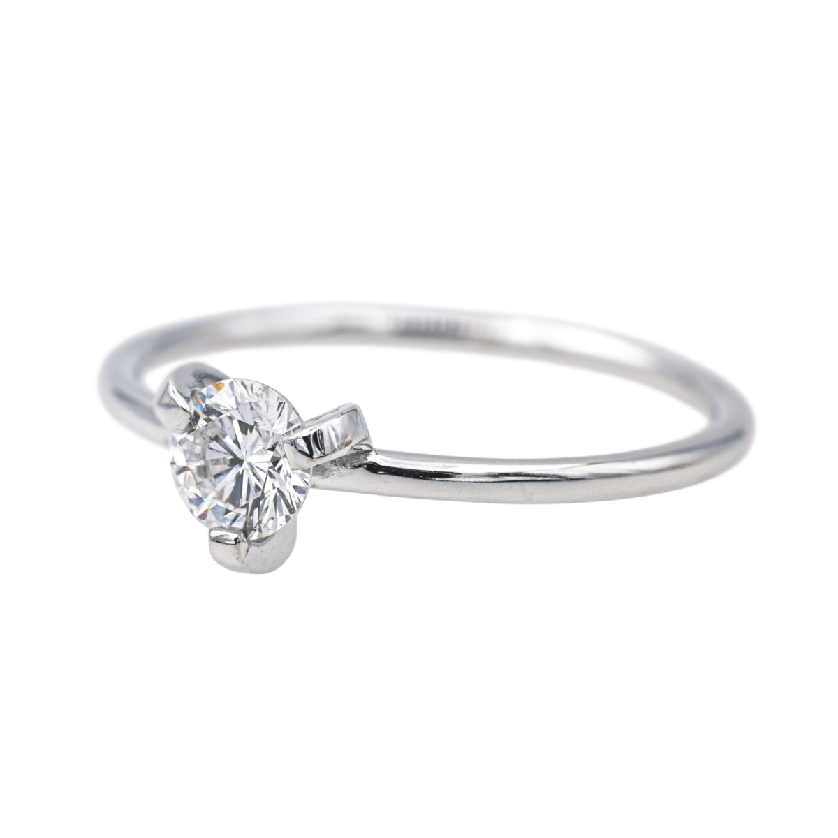 Bague Solitaire en or blanc et diamant - Castafiore