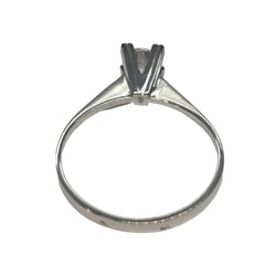 Bague Solitaire en or blanc et diamant - Castafiore