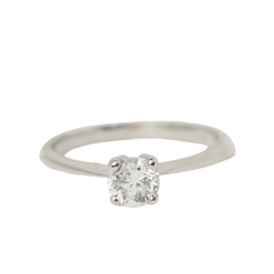 Bague Solitaire en or blanc et diamant - Castafiore