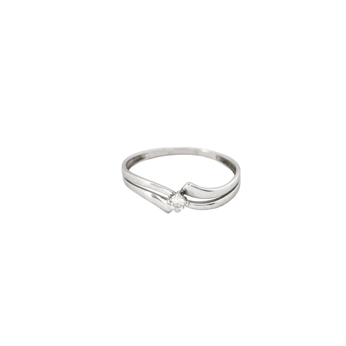 Bague Solitaire en or blanc et diamant - Castafiore