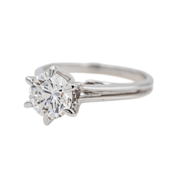 Bague Solitaire en or blanc et diamant - Castafiore