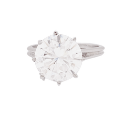 Bague Solitaire en or blanc et diamant - Castafiore
