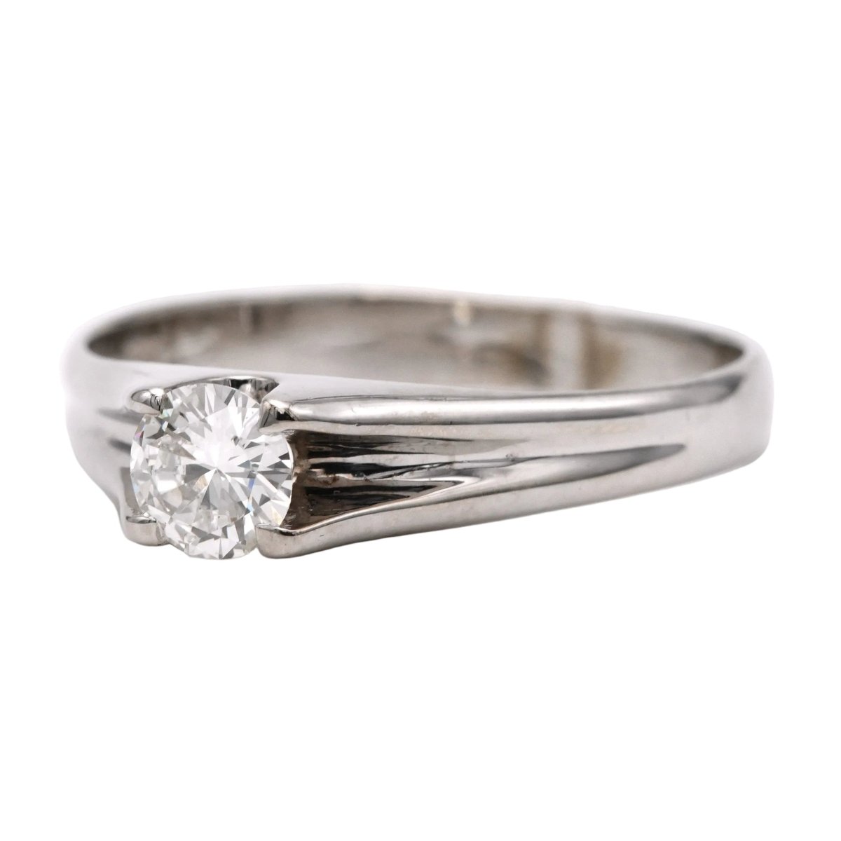 Bague Solitaire en or blanc et diamant - Castafiore