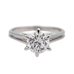 Bague Solitaire en or blanc et diamant - Castafiore